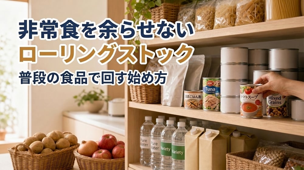 非常食を余らせないローリングストックのアイキャッチ画像